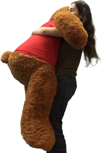 Vista 6 de Big Plush Oso de peluche gigante de 5 pies – Wearing You are Special camiseta de 60 pulgadas suave color marrón canela enorme oso de peluche