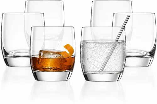 Vista 7 de LEMONSODA Old Fashioned - Vasos de whisky de cristal con caja de lujo, vasos de 13 onzas para whisky, bourbon, licor y bebidas de cóctel, 100%