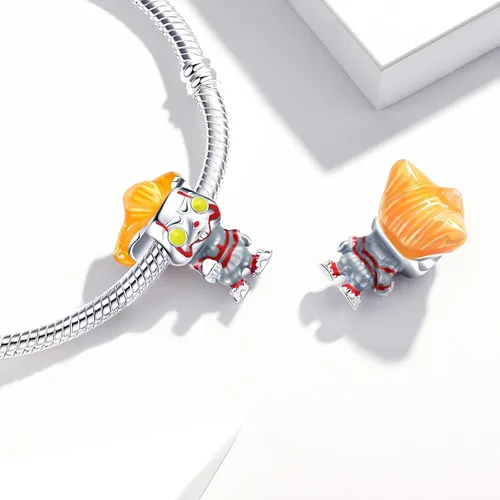 Vista 5 de Pennywise - Dije de payaso para pulsera Pandora de plata de ley 925 regalo de terror para mujer pulseras de plata de ley para mujer regalos
