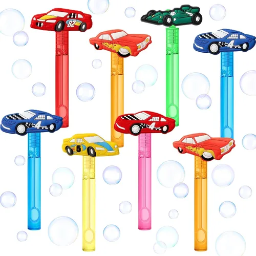 Vista 11 de AMFZON 25 piezas de varitas de burbujas con forma de bloques de construcción para fiestas infantiles, juguetes de varitas de burbujas mini