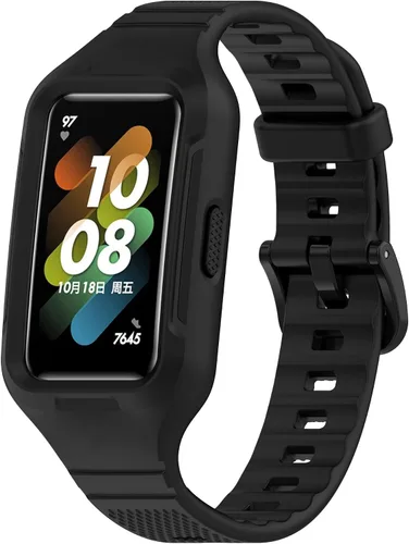 Vista 4 de Compatible con Huawei Band 7 Band con funda, correa de repuesto deportiva suave de color lindo con cubierta protectora para Huawei Band 7/Band 7