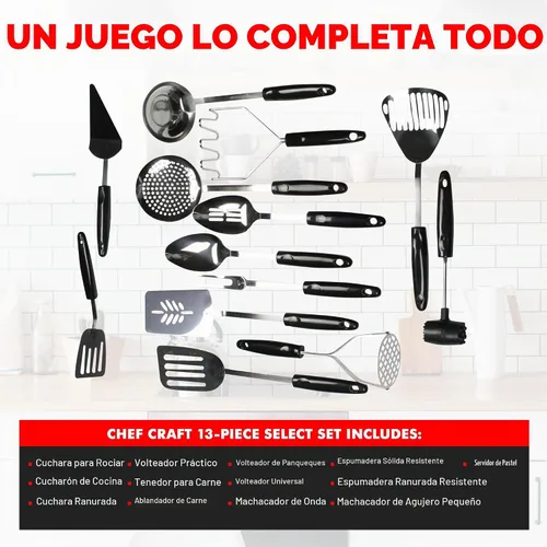 Vista 4 de Chef Craft Select - Volteador/Espátula, 10.5 pulgadas, acero inoxidable