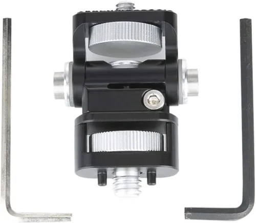 Vista 6 de NICEYRIG Soporte para monitor DSLR para montaje ARRI, inclinación de 180° y soporte giratorio de 360°, soporte de monitor de campo de 5 pulgadas y 7