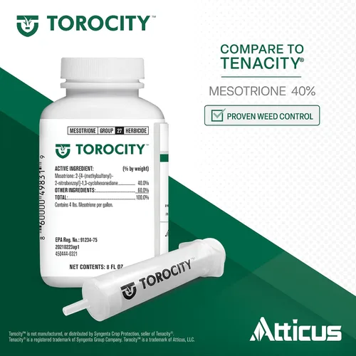 Vista 2 de Atticus Torocity Mesotriona Herbicida (8oz) - (Comparar con Tenacity) Post-Emergent Weed Killer Concentrate for Lawns, Crabgrass Killer, Clover