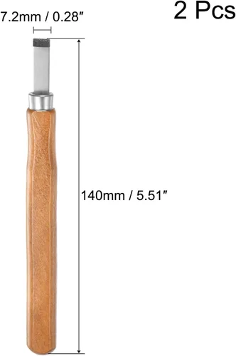 Vista 2 de uxcell Cuchillo de tallado de madera, cinceles, acero de alta velocidad de 0.157 pulgadas (0.283 in) para escultura plana grande para manualidades