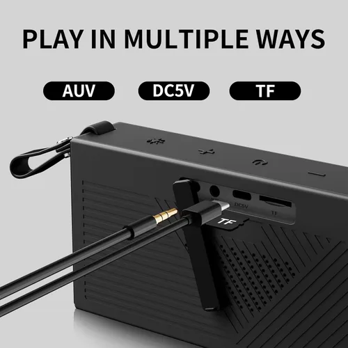 Vista 3 de Altavoz Bluetooth, altavoces Bluetooth inalámbricos portátiles con sonido HD, altavoz impermeable IPX5 con luces LED RGB, Bluetooth5.3