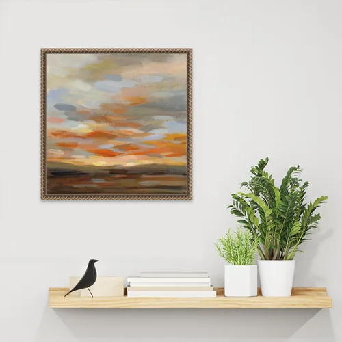 Vista 6 de Amanti Art Silvia Vassileva - Lienzo enmarcado para pared, 16 x 16 pulgadas, cielo del desierto alto, por Silvia Vassileva, lienzo enmarcado