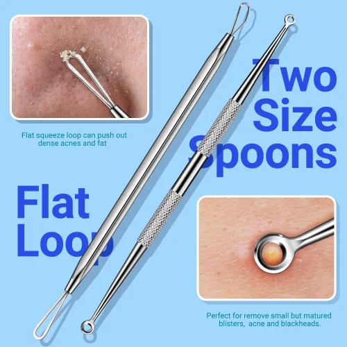 Vista 5 de TsMADDTs Extractor de espinillas, herramienta de tratamiento de acné, kit de eliminación de comedones para manchas, puntos blancos, kit