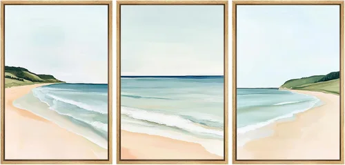 Vista 99 de MUDECOR Lienzo enmarcado para pared, juego de arte de acuarela pastel, bosque de pinos, naturaleza silvestre, ilustraciones modernas, decorativas