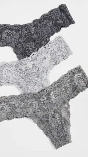 Vista 2 de Cosabella Women's NSP0321 Never Say Never Cutie Thongs - 3 Pack, BlackBlackBlack,BlackBlushWhite,CanvasTreNeutral