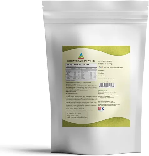 Vista 2 de HERBAL HILLS Wheatgrass Powder 16 Oz (454 g) Hierba de trigo verde Suplemento a base de hierbas en polvo