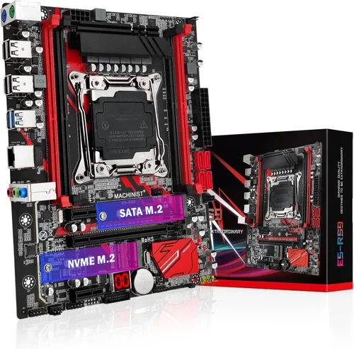Vista 12 de MACHINIST Placa base ATX LGA 2011-V3, placa base para juegos X99 con tarjeta de auto-comprobación