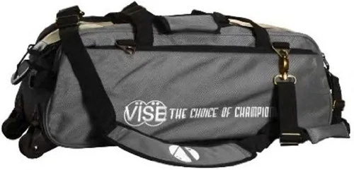 Vista 7 de Vise Bolsa de bolos con rueditas para tres bolas Negro