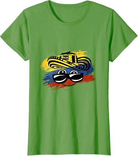 Vista 3 de Camiseta Colombiana para mujer y para hombre, Negro