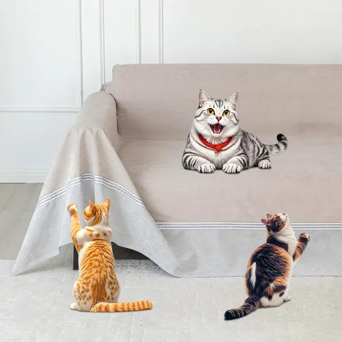 Vista 25 de Protector de muebles contra arañazos para gatos, antideslizante, impermeable, para mantener alejados a los gatos, protectores de sofá aptos