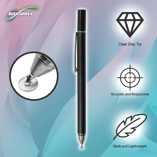 Vista 4 de BoxWave Lápiz óptico compatible con Chuwi HiPad Max – FineTouch - Lápiz capacitivo superpreciso, color negro azabache