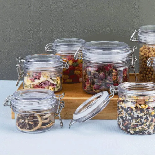 Vista 6 de luzen Recipiente sellado de almacenamiento de alimentos de 10 onzas/10.1 fl oz para el hogar, recipiente de plástico redondo transparente