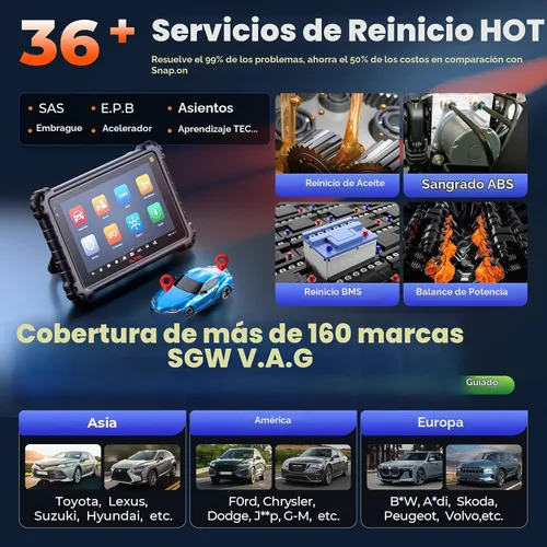 Vista 5 de Autel Escáner MaxiSYS MS906 PRO-TS, codificación completa de TPMS OE como