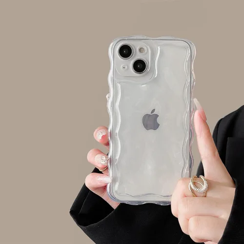 Vista 32 de FABSPARK Funda para iPhone 11, Patrón de Burbujas de Meteorito 3D Electrochapado Galvanizado con Brillos Marco Ondulado Rizado Funda Brillante, TPU