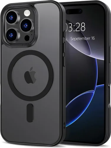 Vista 87 de Anuck - Funda magnética para iPhone 11 compatible con MagSafe, carcasa trasera mate translúcida dura, borde de TPU, delgada, resistente a impactos