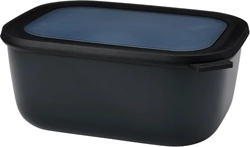 Vista 6 de Mepal Cirqula - Recipiente circular rectangular para almacenar y servir alimentos de 67.6 fl oz / 68 onzas con tapas transparentes, perfecto