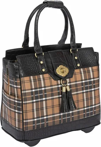 Vista 14 de JKM & Company Rolling Laptop Bag for Women Designer Wheeled Briefcase Fits 13-17" Laptops Office Travel Computer Case