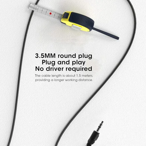 Vista 4 de EBTOOLS Micrófono de computadora de escritorio, micrófono capacitivo de cuello de ganso ajustable de 360°, interfaz redonda de 0.138 in, adecuado