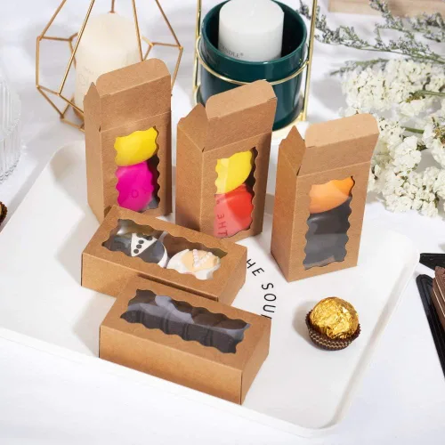 Vista 6 de 12 cajas de macarrón prémium de 4.17 x 2.16 x 1.37 pulgadas para 2, contenedores de macarrón, embalaje de macarrón para bodas, fiestas, regalos