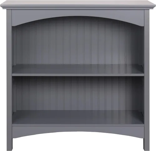 Vista 5 de eHemco Estantería de 2 niveles con 2 soportes arqueados, 29 pulgadas, gris