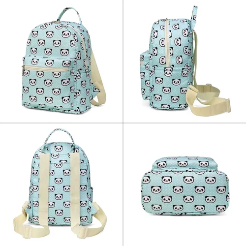Vista 3 de Linda mochila mini de 10 pulgadas para niños y adultos, Panda, 40 ES
