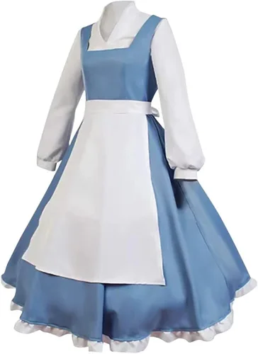 Vista 4 de Vestido para mujer disfraz de sirvienta vestido de princesa de Halloween vestido de fiesta
