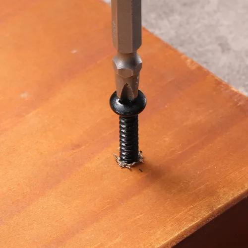 Vista 7 de #4 x 1 Tornillo de Madera 100 Piezas 18-8 (304) Acero Inoxidable Cabeza Plana Tornillos Autorroscantes Rápidos para Paneles de Yeso Óxido Negro por