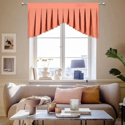 Vista 34 de Cenefas para Sala de Estar Amarillo Brillante Opacas con Bolsillo para Barra Cenefas para Ventanas, Paquete de 1 (Amarillo Brillante 39" An x 20" L)