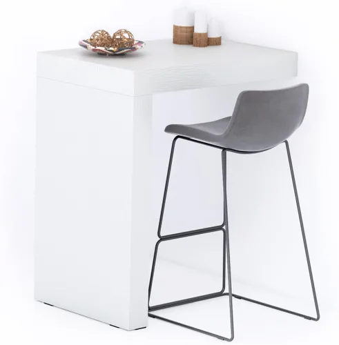 Vista 73 de Mobili Fiver Evolution - Mesa alta de bar de cocina fabricada en Italia Ahorra Espacio, Mesa de altura de mostrador montada en la pared para 1