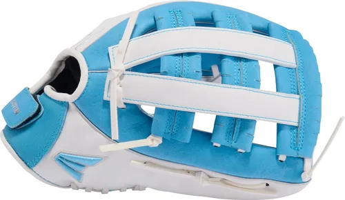 Vista 2 de Easton Ghost Flex Youth Softball Glov Columbia Azul/Blanco Doble barra arqueada H-Web