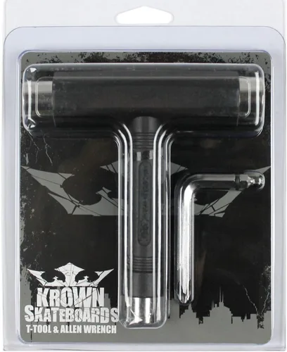 Vista 4 de Krown Skateboards T-Tool All-in-One Tool Skateboard Longboard Negro cabe en el bolsillo