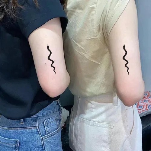 Vista 5 de 8 hojas de calcomanías falsas impermeables temporales para tatuajes temporales, más de 100 diseños bonitos para manos, fresa, serpiente, luna, hoja