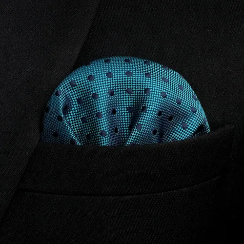 Vista 106 de HISDERN Pajaritas para hombre, diseño de lunares, corbatín y bolsillo cuadrado, clásico, esmoquin de negocios, boda, pajaritas, pañuelo