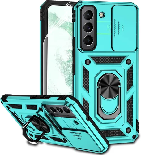 Vista 11 de Funda para Samsung Galaxy S22 con cubierta para lente de cámara, protector de pantalla HD, doble capa de grado militar, probada contra caídas