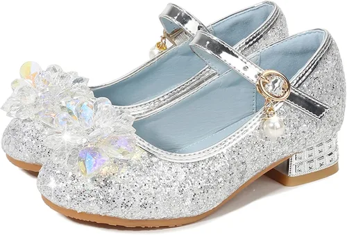 Vista 7 de 7 Toddler Girl Slippers Toddler Little Kid Girls Dress Pumps Glitter Sequins Toddler Girls Kitty Slippers