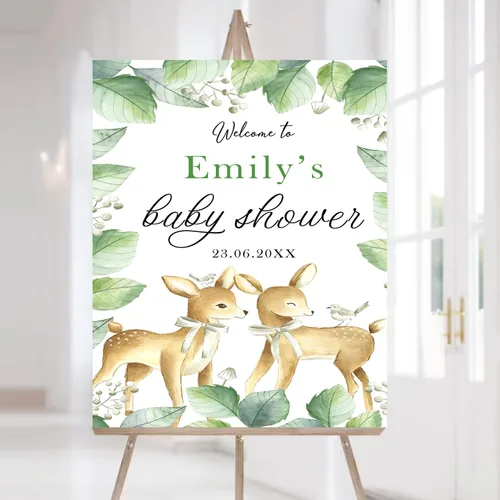 Vista 32 de Letrero de bienvenida personalizado para baby shower, cartel de bienvenida de safari para baby shower, letrero de baby shower de animales