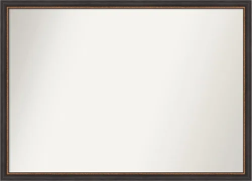 Vista 282 de Amanti Art Espejo de baño negro para sobre el fregadero, 23 x 23 pulgadas, espejo cuadrado negro Ashton, marco de madera tradicional mediano, se