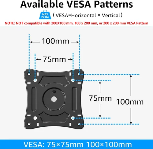 Vista 3 de MOUNTUP - Soporte plegable para debajo del gabinete de TV - Soporte de TV abatible y giratorio, se adapta a pantallas LCD de 13-32" hasta 22 libras