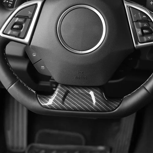 Vista 3 de Voodonala Cubierta de fibra de carbono para volante Chevrolet Chevy Camaro Accesorios interiores 2017-2025