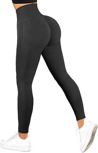 Vista 3 de OMKAGI - Leggings levanta glúteos para mujer pantalones deportivos de yoga con diseño de tiro alto y sin costuras