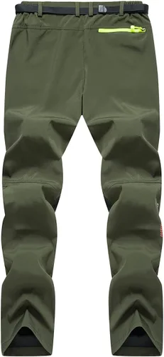 Vista 2 de CARWORNIC Pantalones de senderismo ligeros para hombre, de secado rápido, impermeables, con bolsillos con cremallera