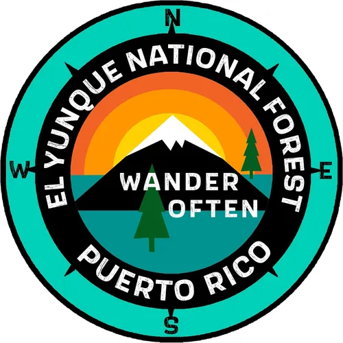 Vista 6 de El Yunque National Forest Puerto Rico – Wander Often – 3.5 pulgadas Ventana Coche Camión Adhesivo Adhesivo Vacaciones Recuerdo Viaje Aventura