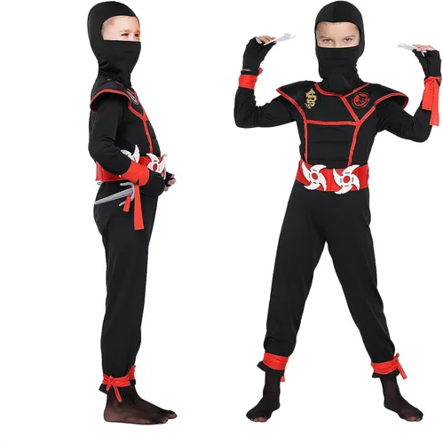 Vista 4 de Plusheddy Halloween children ninja dragon, endure logo cosplay costume M