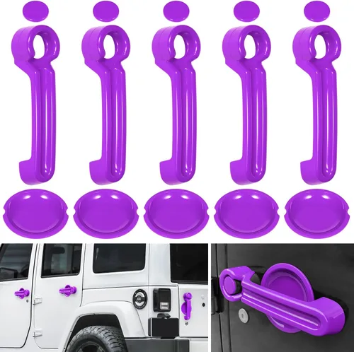 Vista 12 de E-cowlboy Insertos de cubierta de manija de puerta + cubierta de compuerta trasera + protector de rebaje para Jeep Wrangler JK JKU Sports Sahara