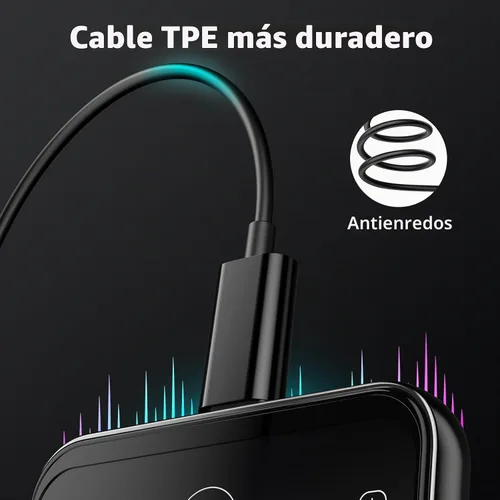Vista 7 de Auriculares USB C con cable abiertos sobre la oreja Bud para Apple/Android